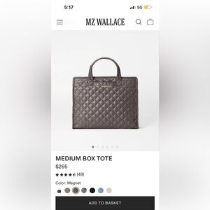 MZ Wallace small box tote